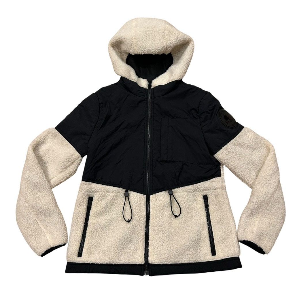 Pajar Dove Women's Mixed Media Transitional Jacket Size Small Hooded Zip Coat